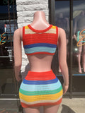 Rainbow Girl 🌈 Skirt Set