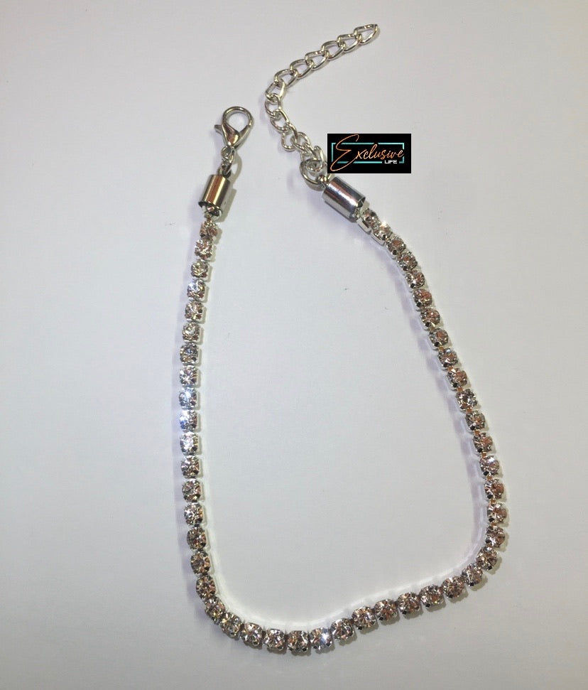 Tennis Anklet (Silver)