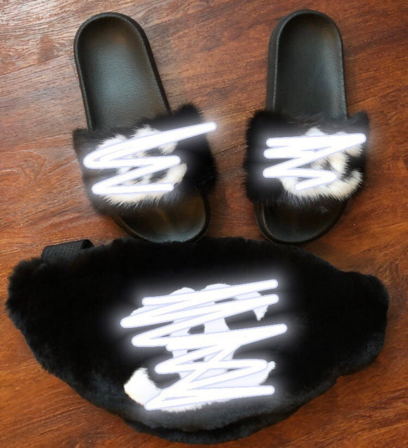 #CC CERTIFIED FANNY PACK & SLIPPERS SET🖤