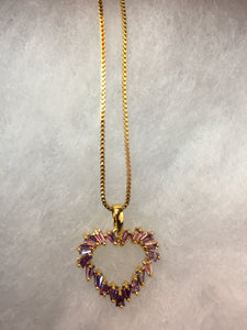 Crystal Purple Heart Necklace💜