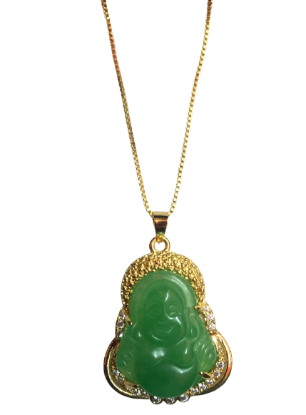 Gold Jade “Buddha Necklace”